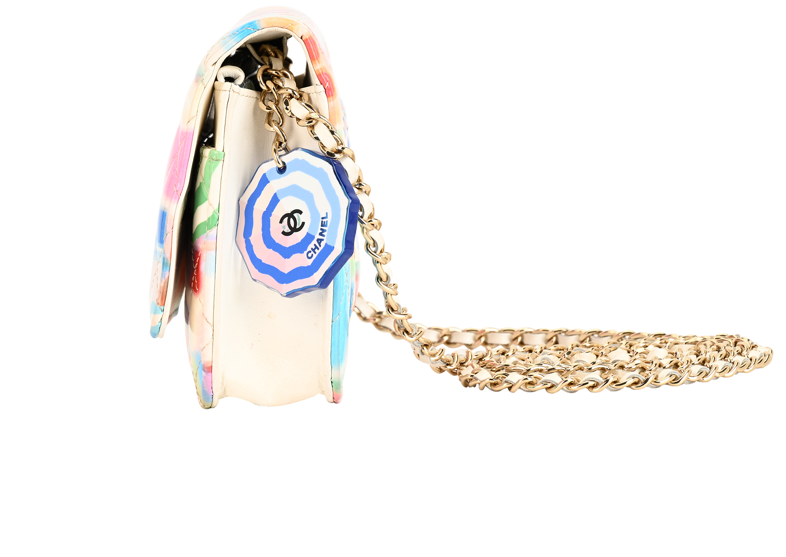 Umbrella Print WOC, &pound;1,600, Handbags, Blue/Green/Pearl/Pink/Red/White, Patent Leather, Bottom view